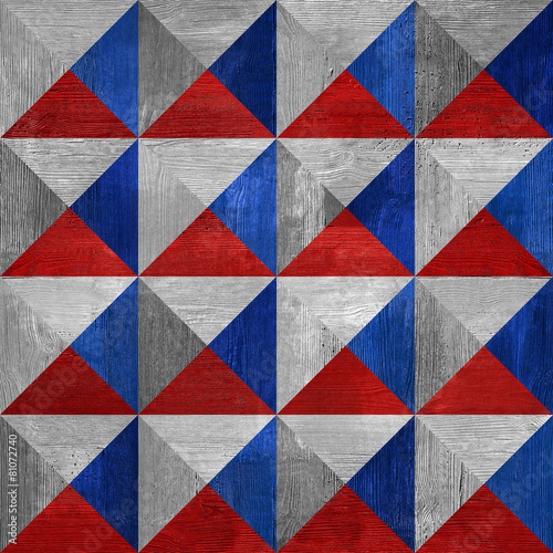 Pyramidal pattern - seamless background - red-blue colors