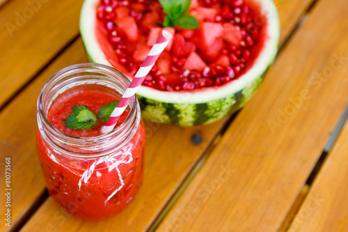 Watermelon smoothie as healthy summer drink.