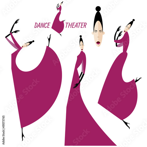 Collection of dancing women