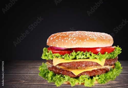 Food. Hamburger