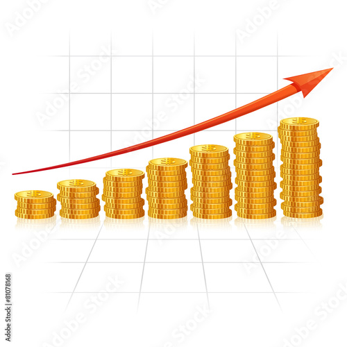 Diagram With Golden Coins