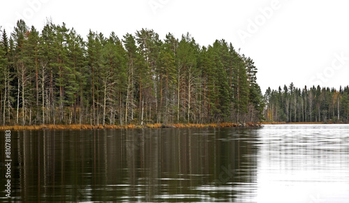 Ruokosalmi lake in Lomarantala. Tahko. Finland