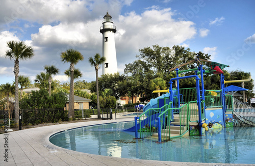 Canvas Print St Simons Lighthouse