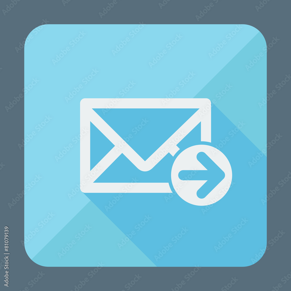 Mail icon, envelope with arrow. Flat design vector illustration Mail icon, envelope with arrow. Flat design vector illustration
