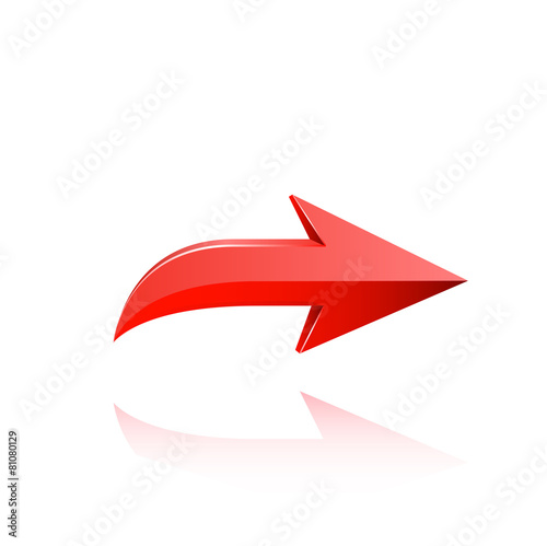 Red arrow vector.