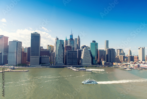 Downtown Manhattan, helicopter view #81081753