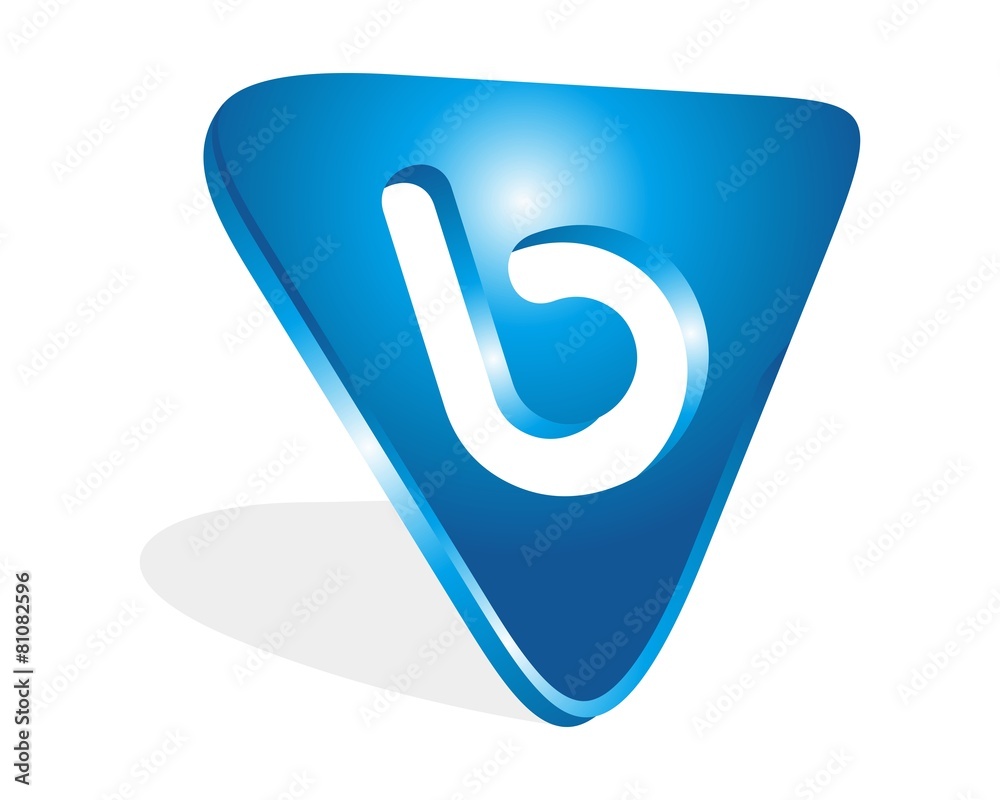 3d letter b play logo 3d letter b play logo