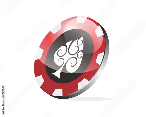 Photography abstract 3d sphere poker chip logo