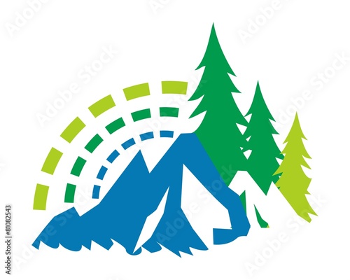 abstract nature travel logo
