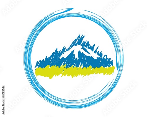 abstract nature travel logo