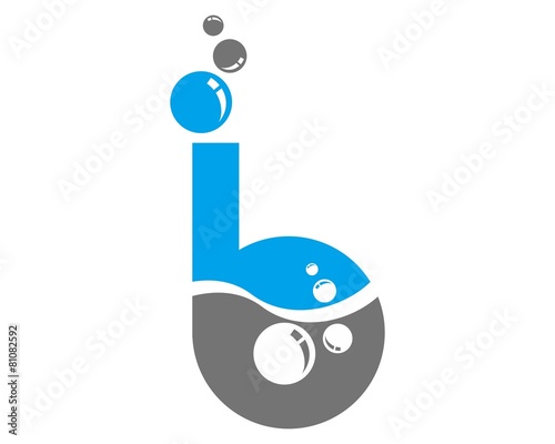 abstract letter B lab logo