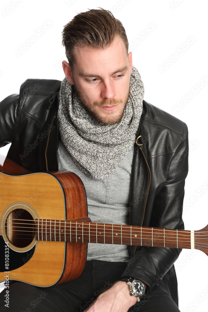 Obraz premium Young singer songwriter