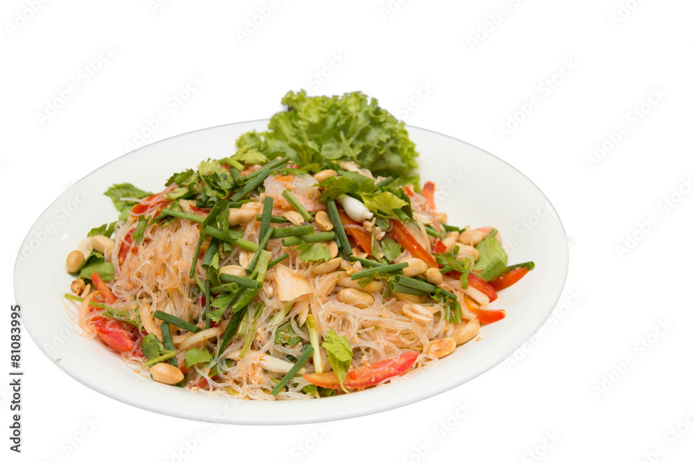 Thai spicy seafood with vermicelli salad Thai spicy seafood with vermicelli salad