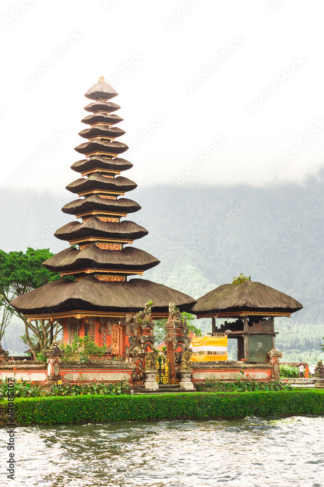 Pura Ulun Danu temple on a lake Beratan. Bali