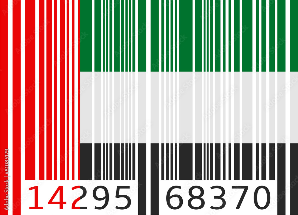 bar code flag united arab emirates bar code flag united arab emirates