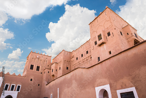 Kasbah de Taourirt with blue sky and cloud