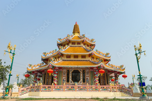 sanctuary for Guan Yin under the sunlight at Wat Chantharangsri