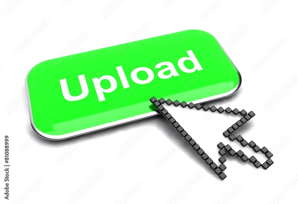 Upload button and arrow cursor Upload button and arrow cursor