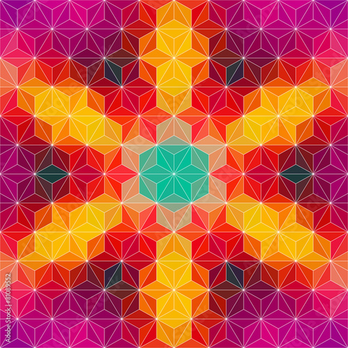 Colorful Triangle Pattern. Vector Background