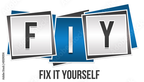 FIY - Fix It Yourself Blue Grey Blocks photo