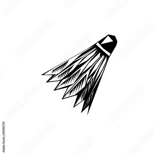 Badminton shuttlecock or badminton ball. Vector
