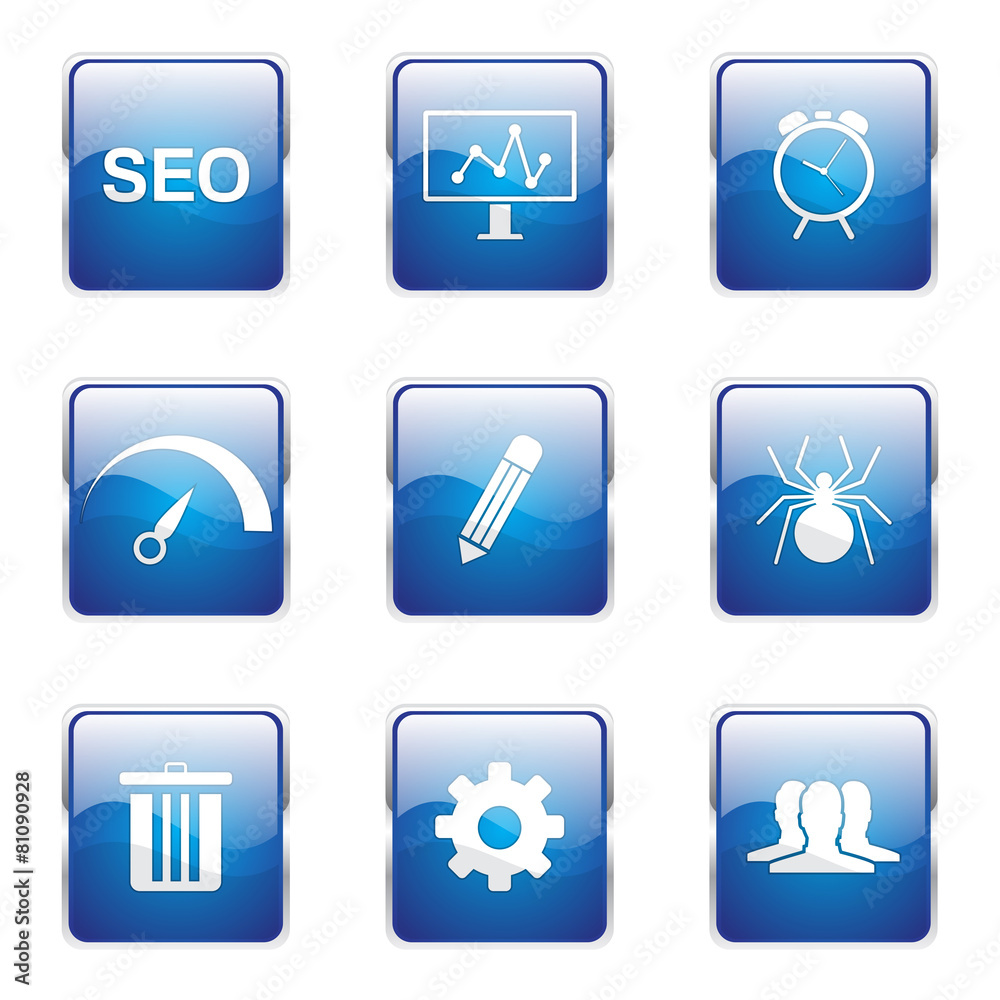 SEO Internet Sign Square Vector Blue Icon Design Set 8 SEO Internet Sign Square Vector Blue Icon Design Set 8