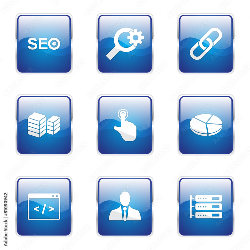 SEO Internet Sign Square Vector Blue Icon Design Set 11 SEO Internet Sign Square Vector Blue Icon Design Set 11