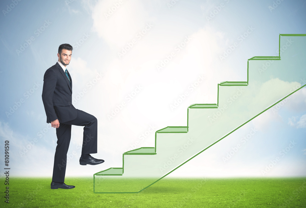 Stepping up a staircase Stepping up a staircase