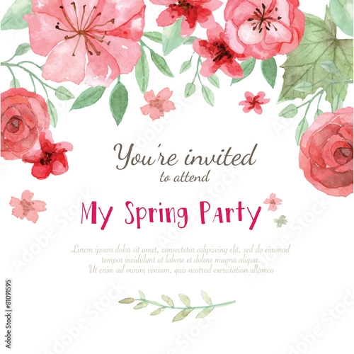Flower Invitation Card