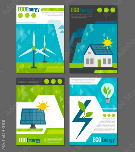 Eco energy icons poster