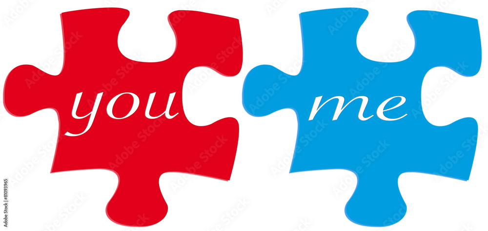 Fototapeta premium puzzles you and me