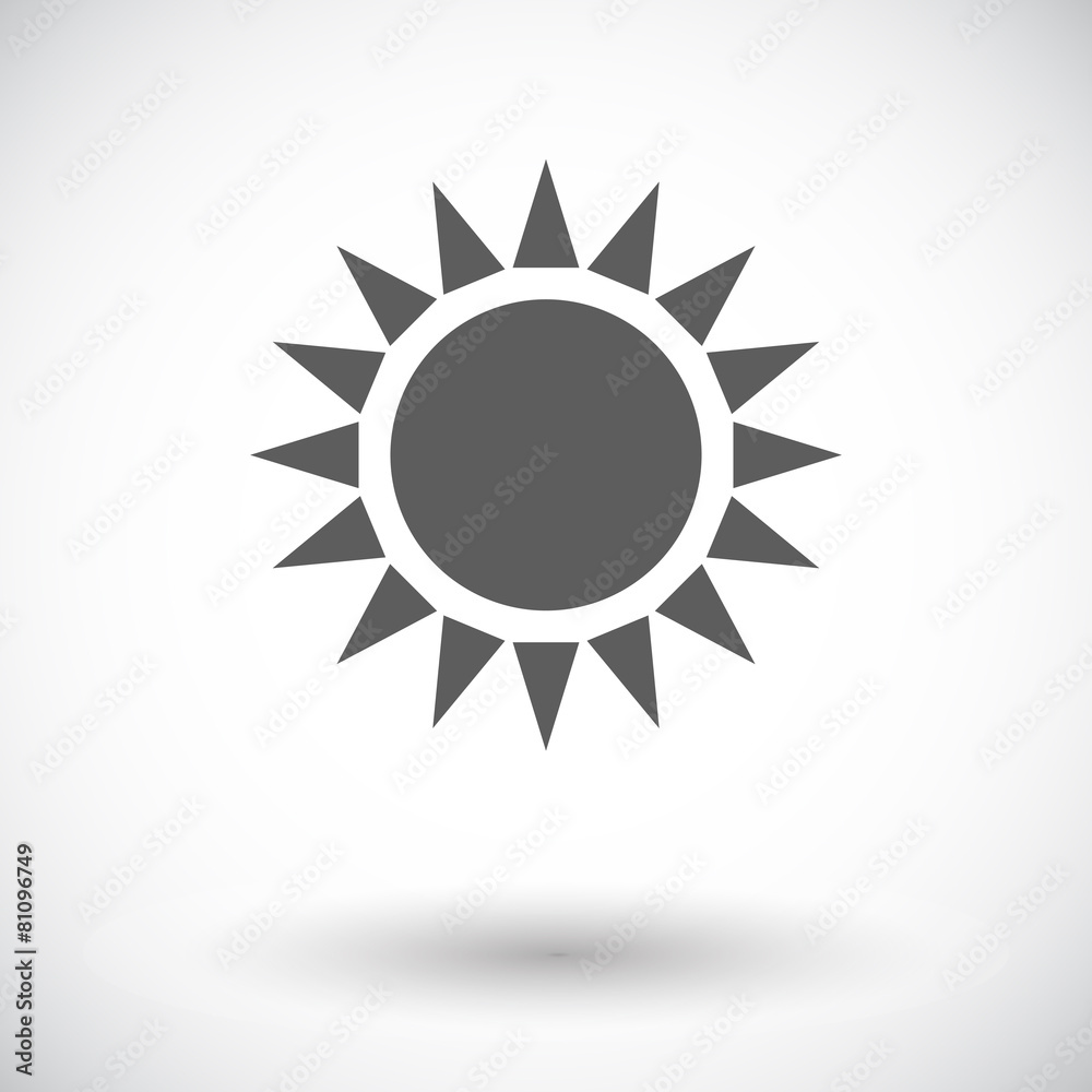 Sun single flat icon.