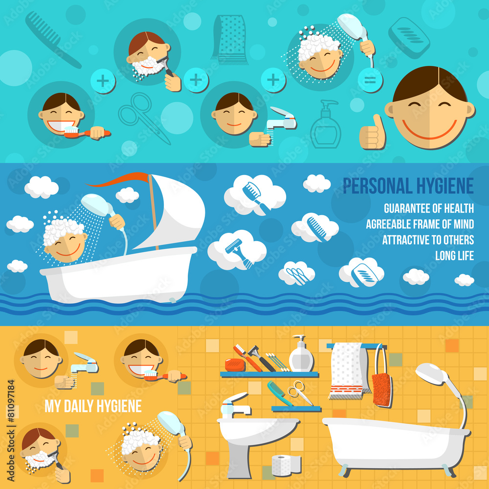Fototapeta premium Hygiene Banner Horizontal