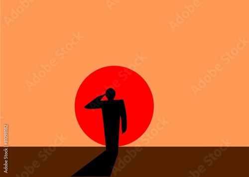 cartoon image for stand and salute