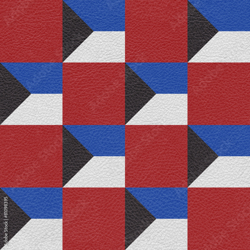 Abstract decorative tiles - seamless pattern - red-blue colors