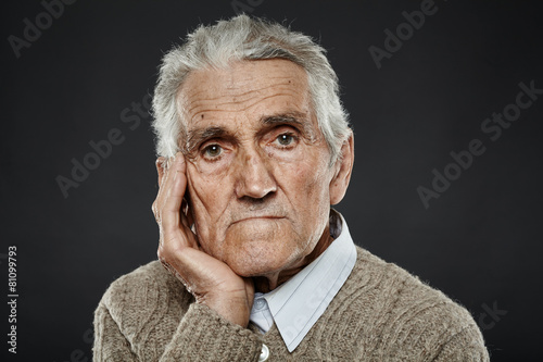 Old man closeup portrait