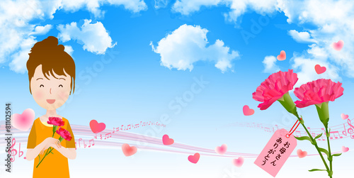 母の日　カーネーション　背景