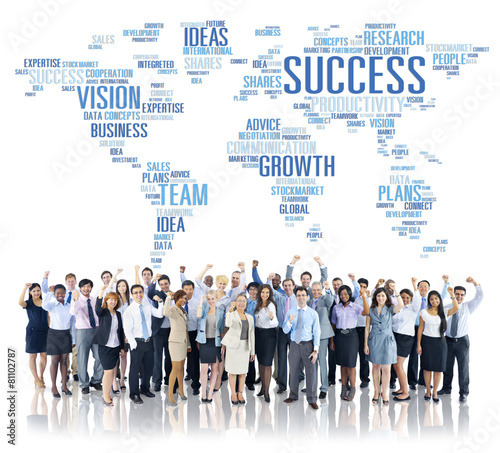 Global Business People Corporate Celebration Success Concept