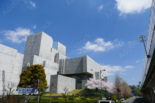 国立劇場と満開の桜　青空 photo