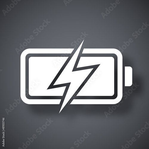 Vector battery icon, stock vector