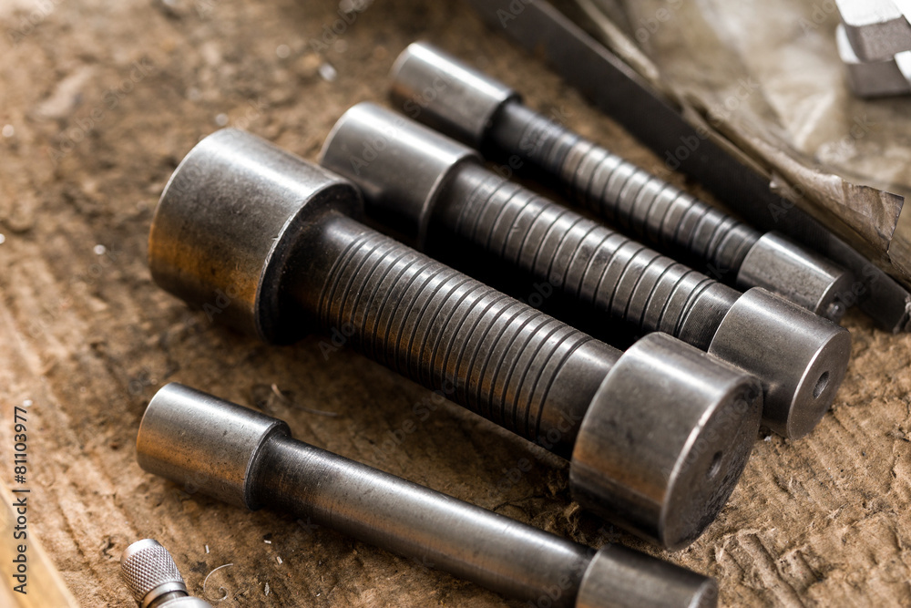 Industrial tools and spare parts,close up. Industrial tools and spare parts,close up.