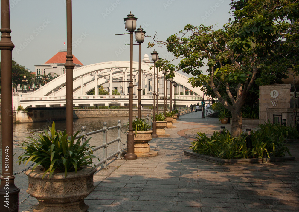 Obraz premium River walk in Singapore