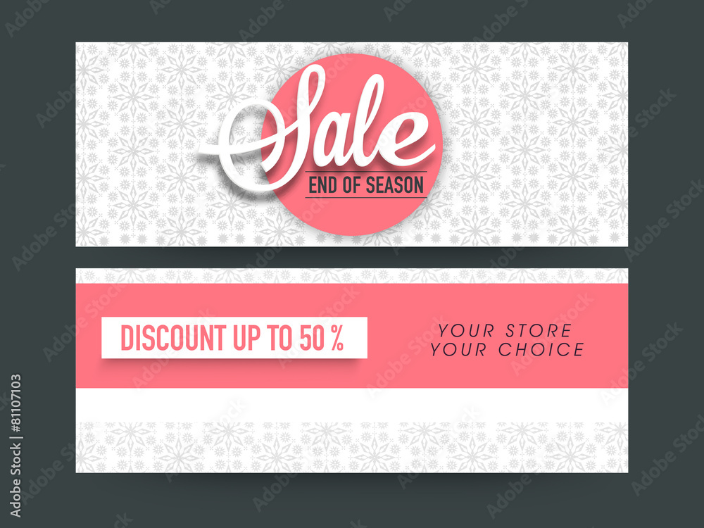 Website header or banner set for Sale. Website header or banner set for Sale.