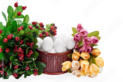 egg and flowers