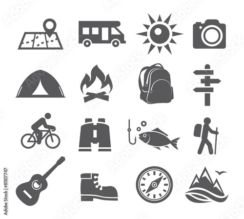 Camping icons