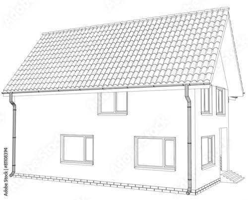 Sketch line at home. Vector illustration