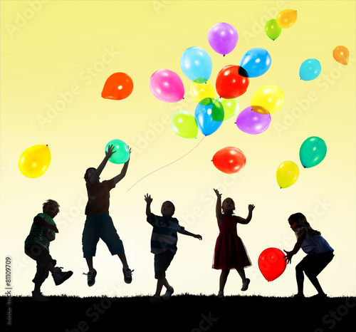 Children Kids Happiness Multiethnic Cheerful Playing Concept
