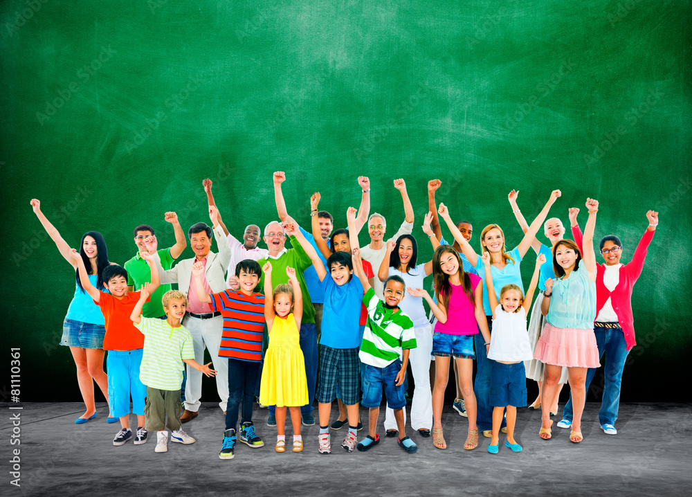 Obraz premium Community Togetherness Kids Multiethnic Unity Happiness Concept