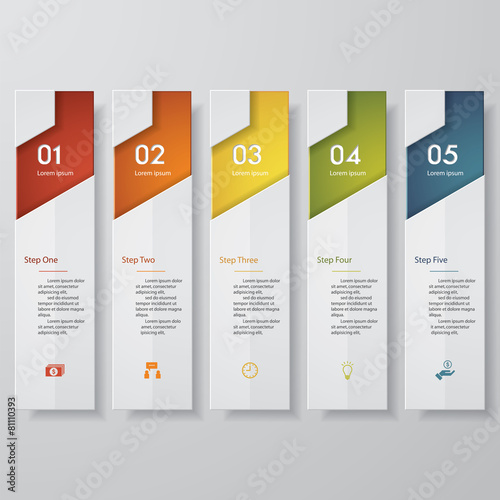 Design clean number banners template. Vector.