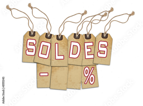 Sale concept, formed of textured blank tags